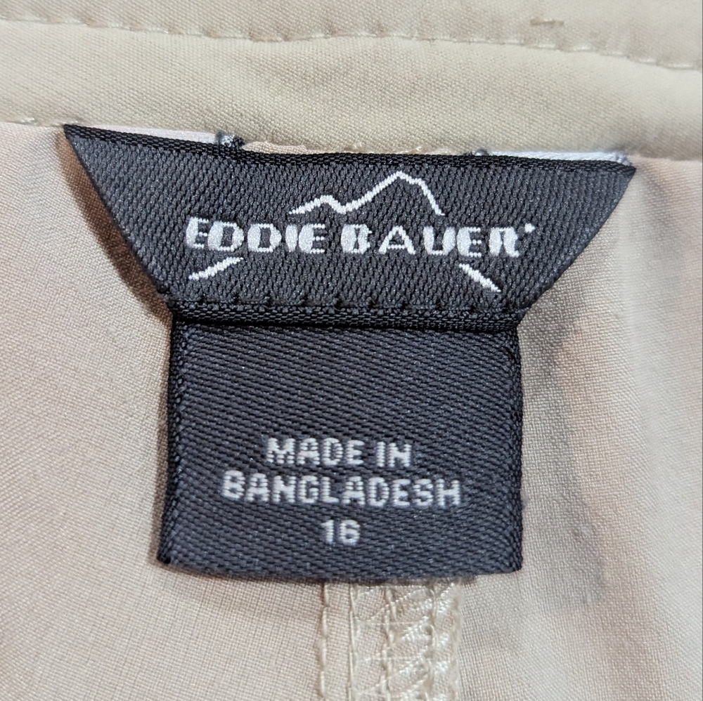 Eddie Bauer Cream Tan Travex Skort Size 16 Travel Comfort GUC - Picture 3 of 14